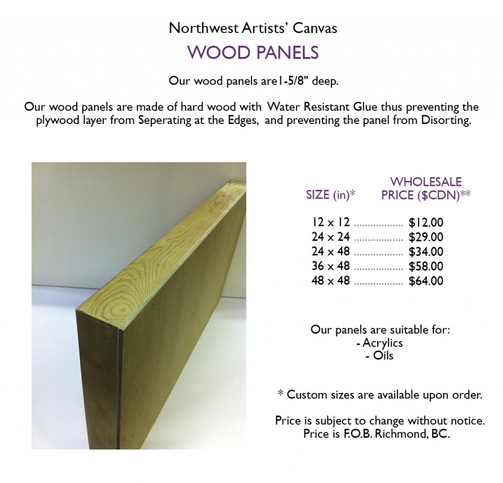 Wood Panels Northwest Artists' Canvas